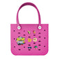 L Large Beach Bag EVA Rubber Waterproof Beach Travel Picnic Storage Basket Women's Shopping Handbag Hemp Bag Jelly Tote Bag