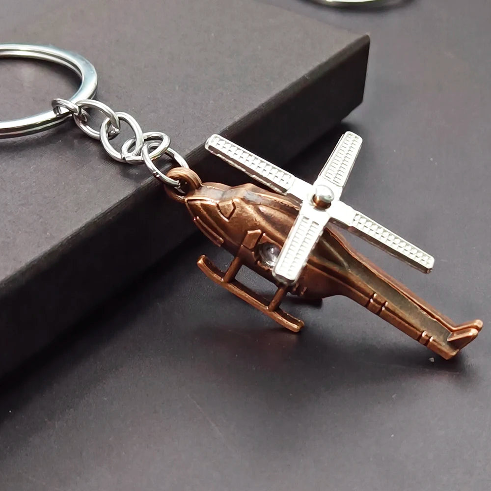 Air Plane Model Fighter Keychains Metal Cool Airplane Keyring Pendant Car Motorcycle Bag Key Chain Ring for Men Creative Gift