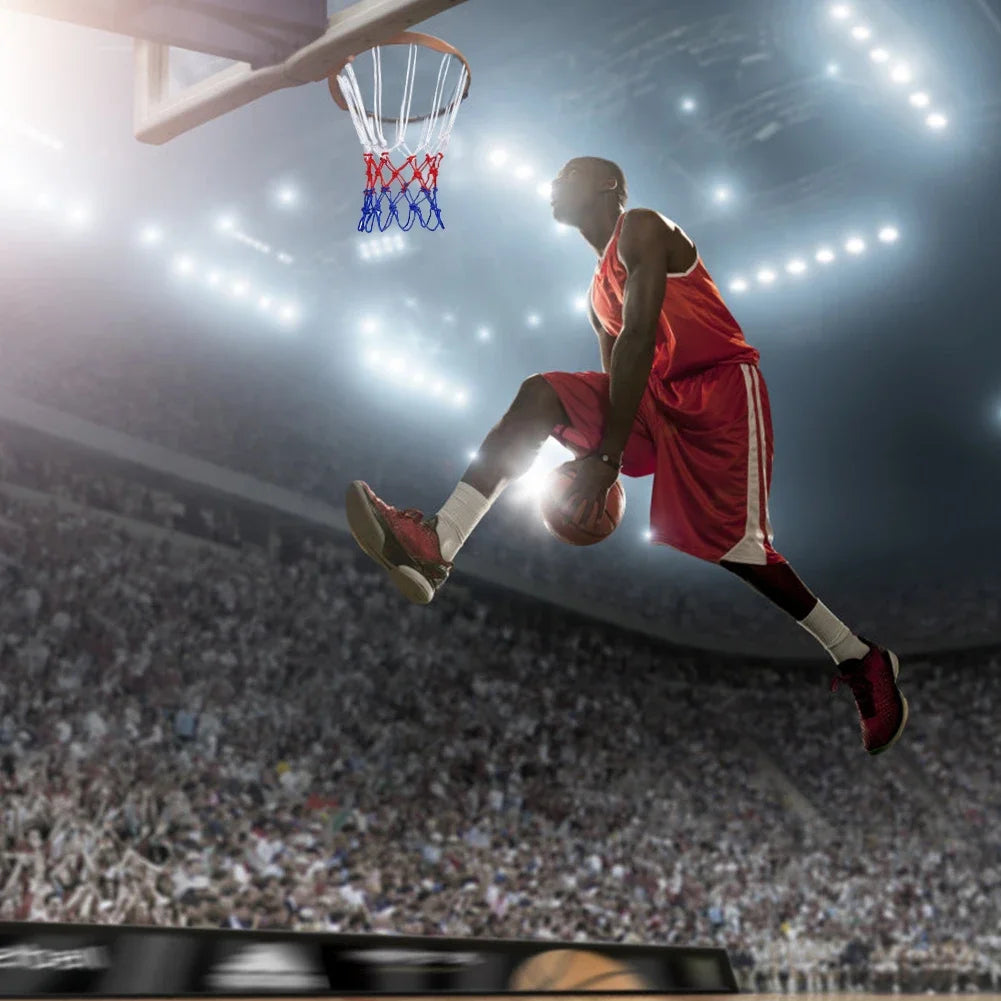 1-5PCS Basketball Net All-Weather Basketball Net Tri-Color Basketball Hoop Net Powered Basketball Hoop Basket Rim Net 농구골대