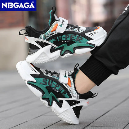 Sport Kids Leather Sneakers Four Season Boys Casual Shoes Non Slip Children Fashion School Walking Running Shoes Size 28-39