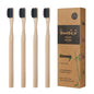 4Pcs  Bamboo Toothbrush Biodegradable20,000 High Bristle Count Toothbrush - Micro-Nano Extra Soft Bristles for Sensitive Teeth