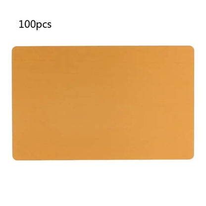 100 Pack Thick 0.18mm Business Cards Blanks Colored Finish Aluminum Metal Cards