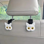 Cute 3D Cartoon Cat Car Seat Headrest Hook - Universal Vehicle Storage Organizer for Handbags, Wallets, and Jackets - Cute Ca