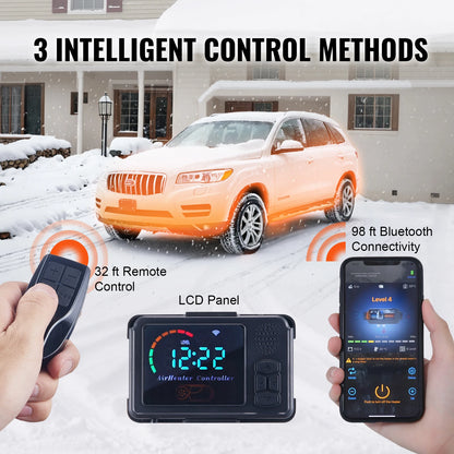 SucceBuy 8 KW Diesel Air Heater All-on-one Diesel Heater with Bluetooth and LCD, Portable Parking Heater for RV Trailer Camper