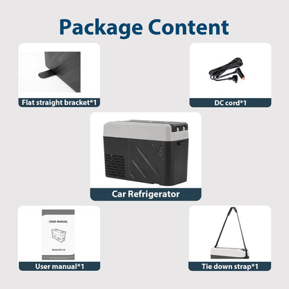 Alpicool KCF15 15L Compressor Cool Box Portable for Car, Truck, Compact Camping Fridge 12/24V DC Cool Box for Travel, Food & Dri