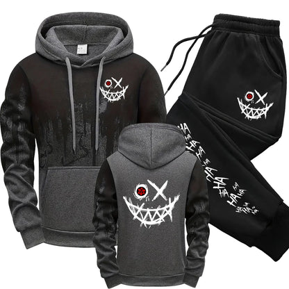 2025 Urban Fashion Hoodies Sportswear Men's Set Hooded Sweatshirts Sweatpants Autumn Winter Male Daily Casual Sports Jogger Suit