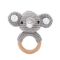 Baby Rattles Crochet Bunny Rattle Toy Wood Ring Baby Teether Rodent Baby Gym Mobile Rattles Newborn Educational Toys Gifts 1pc