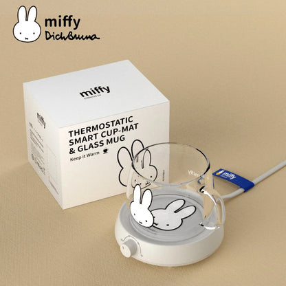 Miffy Cup Heater Coffee Mug Warmer Timer Heating Coaster Smart Thermostatic Heating Pad Hot Plate Hot Milk Coffee Cup Warmer