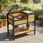 Turtle House Turtle Habitat Indoor Outdoor Wooden Turtle Enclosure with Lighting Stand Support Legs Reptile Cage Small Animals Gecko Lizard Snake