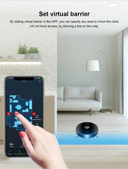 Robot Vacuum Cleaner Liectroux/LILIN X6,Laser System,Multiple-Floor Maps,Restricted Area Setting for Home Carpet Cleaning