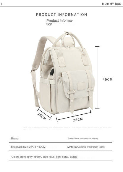 Baby Diaper Bags Mom Backpack Maternity Bag for Baby Large Capacity Mommy Bag Waterproof Travel Baby Stroller Bag Mother Kids