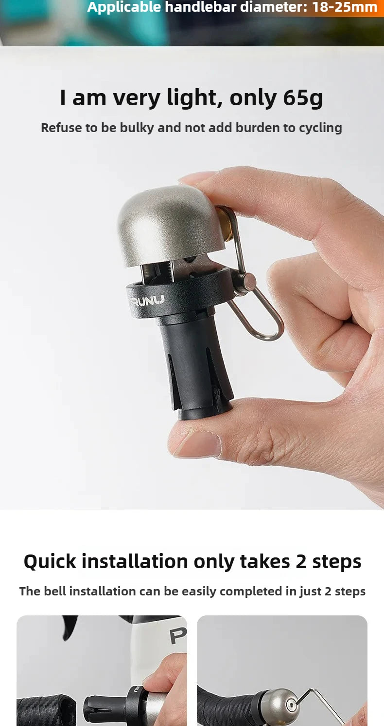 Bicycle Handle Bell Aluminum Alloy 110dB Loud Campanilla Bicicleta MTB Road Bike Safety Mini Bike Horn Cycling Accessories