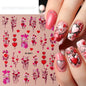 1sheet 5D Sexy Red Lips Nail Decal Stickers KISS Love Heart Valentine's Day Self-adhesive Nail Slider DIY Romantic Nail Decor