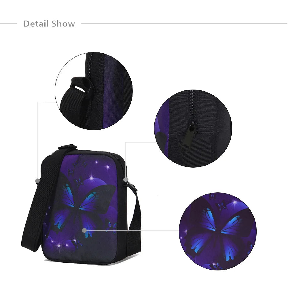 Cartoon Popular Shadow Milk Plush 3D Print 3pcs/Set pupil School Bags Laptop Daypack Backpack Inclined shoulder bag Pencil Case