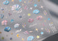 Shell Light Starfish Shell Nail Stickers Cute Starfish Decorative Stickers For Nails DIY 3D Self Adhesive Summer Manicure Decals