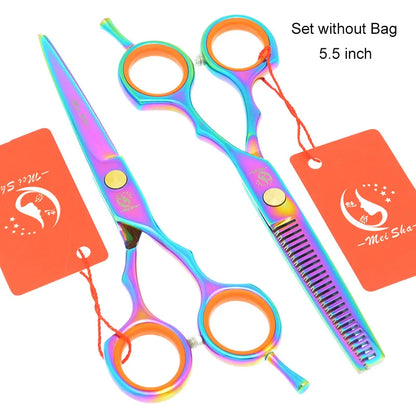 Meisha 5.5 inch Professional Hair Cutting Thinning Styling Tool Japan 440c Hairdressing Scissors Set Hair Salon Shears A0027A
