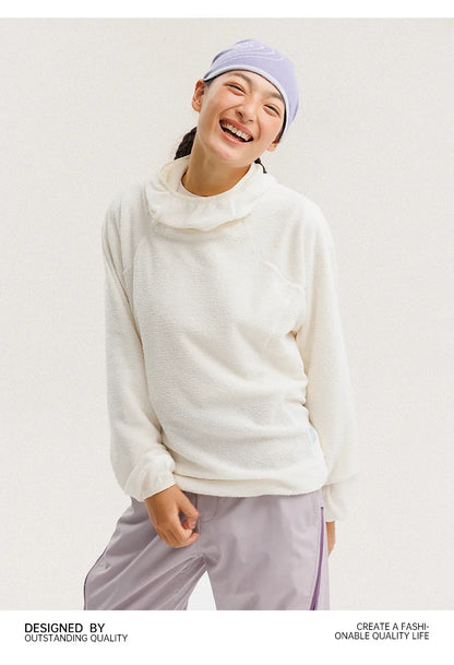 Unisex Lightweight Cloud Velvet Hooded Quick-Dry Shirt for Outdoor Sports: Classic Hood, Elastic Cuffs & Brand Logo Details