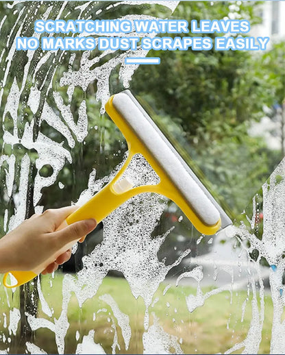 SEAMETAL 3 IN 1 Car Scraper Window Cleaning Wiper Muitifunctional Glass Brush Silicone Squeegee for Car Household Cleaning Tools
