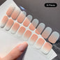 14/16Tips Full Cover Gradient Nail Stickers Multi Color Self Adhesive Slider No Need UV Lamp Cured Press ON Nail Decal