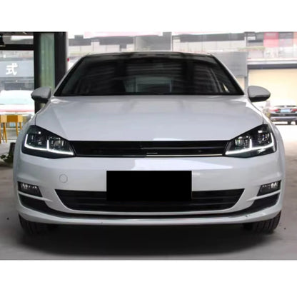 LED Headlights for Volkswagen VW Golf VII Golf MK7 TSI TDI 2012-2017 DRL Blackout Front Lamps Assembly [Not Fit GTI/R/GTD]