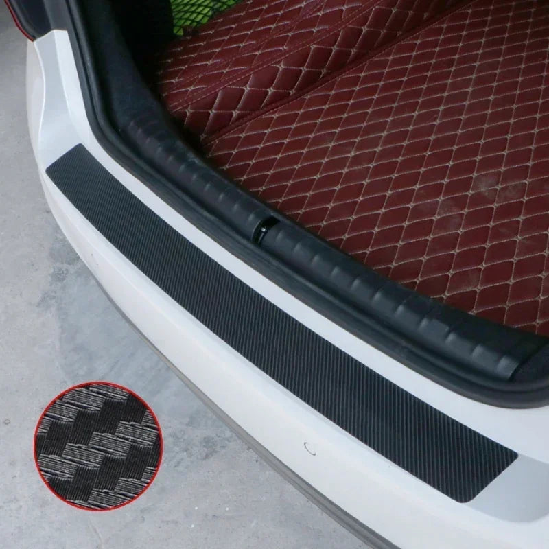 Car Rear Bumper 90/104cm Sticker Carbon Fiber Protective Pad Anti-Scratch Cover Car Edge Board Scuffproof Decal Strip NEW