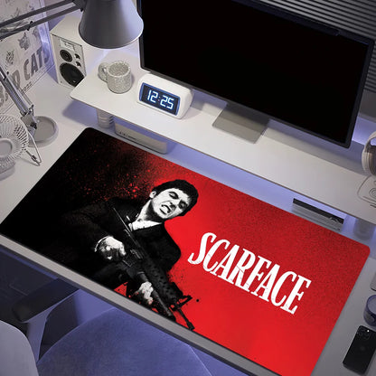 S-Scarface Tony Montana Mouse Pad Large Desk Mat Keyboard Ergonomic Office Rubber PC Non-slip Anti-fray Home Custom Best Price