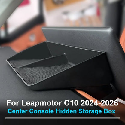 For Leapmotor C10 2024-2026 Center Console Lower Storage Box Armrest Storage Tray Organizer Auto Case Car Interior Accessories