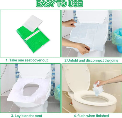 Portable Disposable Toilet Seat Cover Travel Camping Hotel Bathroom Accessories Degradable Waterproof Soluble Water Toilet Mats