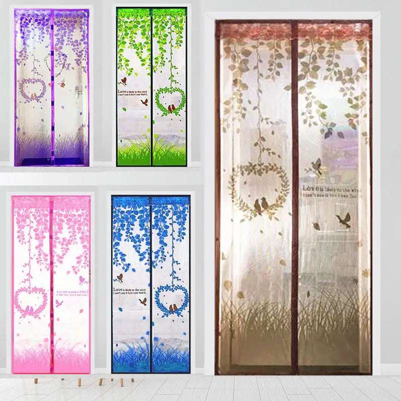 Mesh Door Curtain Magnetic Curtains Hands-free Anti Mosquito Insect Fly Bug Curtain Net Automatic Closing Window Screen Kitchen