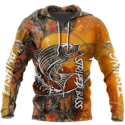 Animal Fisher Marlin Sweatshirts Man Tracksuit Fishing Camo Hoodies For Men Fashion Streetwear Harajuku Y2k 3D Print Pullovers