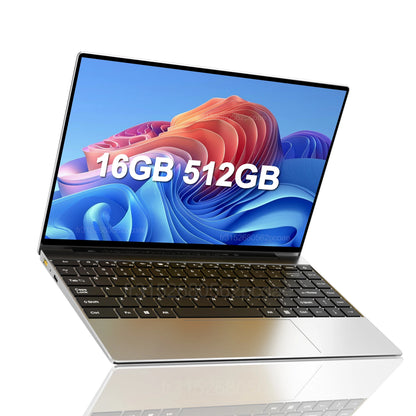 LENO Laptop 14.1" Windows 11 16GB RAM 2TB SSD Intel N3700 Ultra Slim Notebook Gamer 1080P  Display Office Study Computer PC