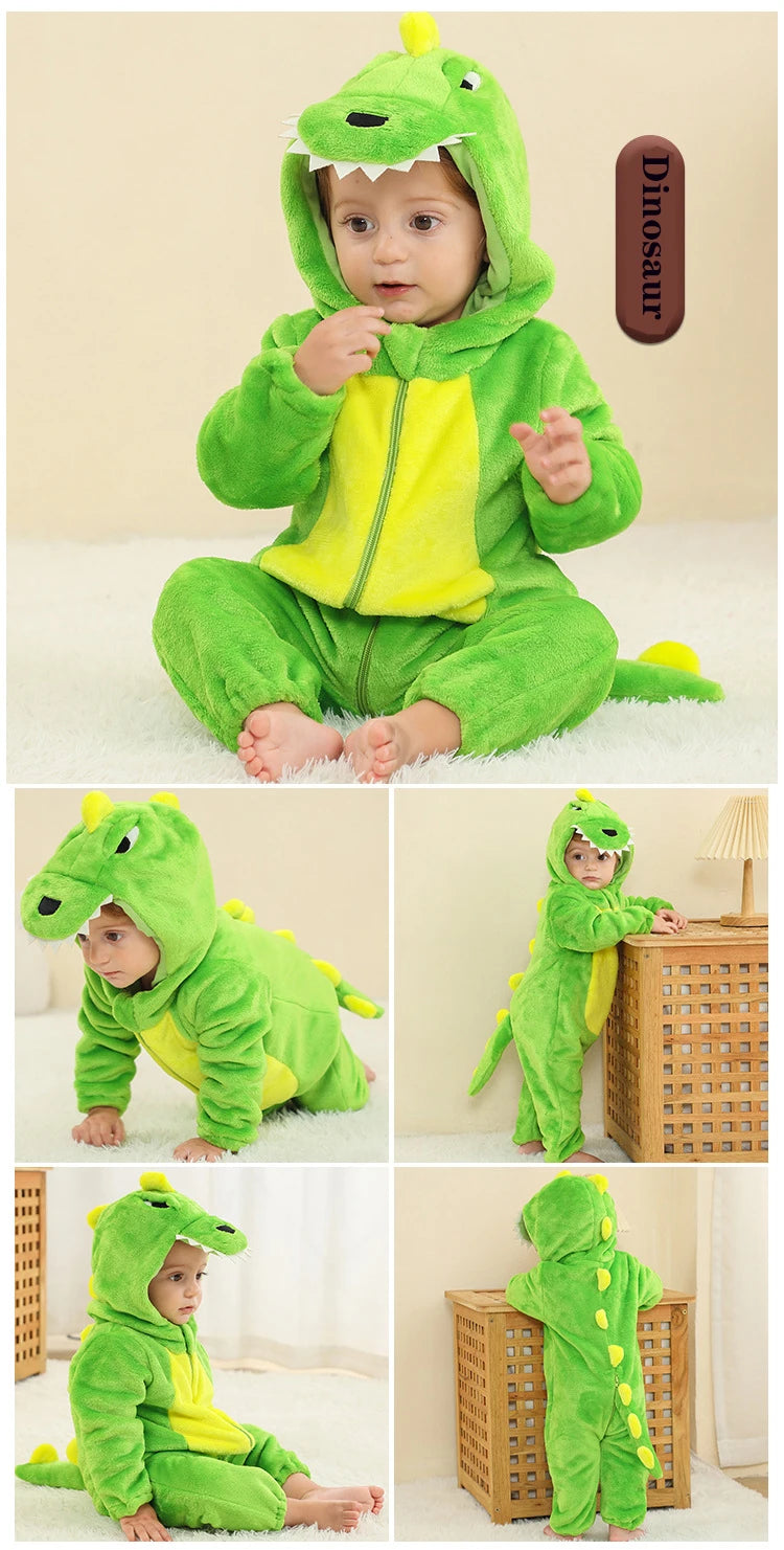 Baby Clothes Winter Pajamas Flannel Thermal Pijamas for Toddler Kids Boys Girls Squirrel Cow Onesies Infant Jumpsuit Pyjamas