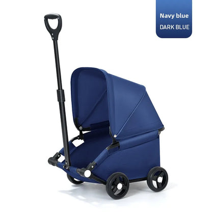Small Dog Pet Stroller Foldable Lightweight Travel Outdoors Cross Border US Europe Pet Trolley Pet Stroller Trolley for Dog