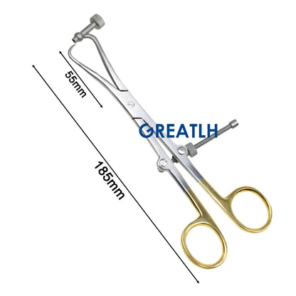 GREATLH Orthopedic Bone Reduction Forceps with Drill Guide Autoclavable Orthopedic Veterinary Instruments Stainless Steel