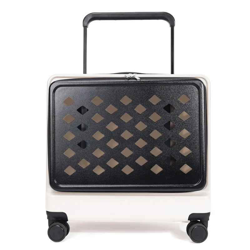 2026 Pet Trolley Luggage Portable Pet Outing Bag Transparent Space Cabin Pet Cart Handheld Cat Bag