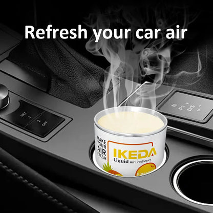 IKEDA 120g Pineapple Air Freshener Liquid, Long Lasting Car Fragrance, Home Office Deodorizer, Eliminates Cigarette Pet Kitchen