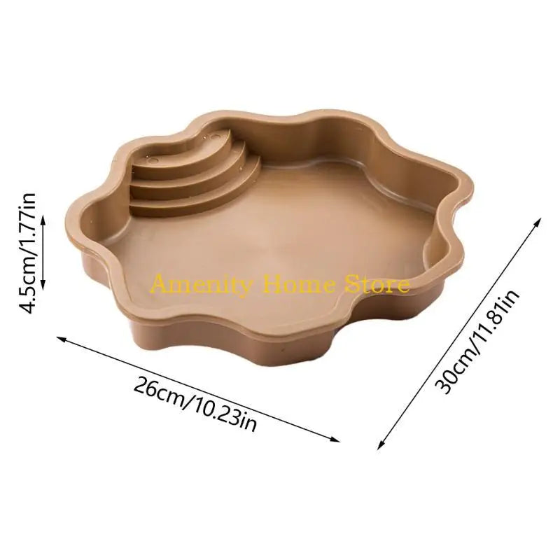 F26C Turtles Bathing Pool Large Reptiles Feeding Bowl Reptiles Habitat Accessory for Feeding and Bathing Needs