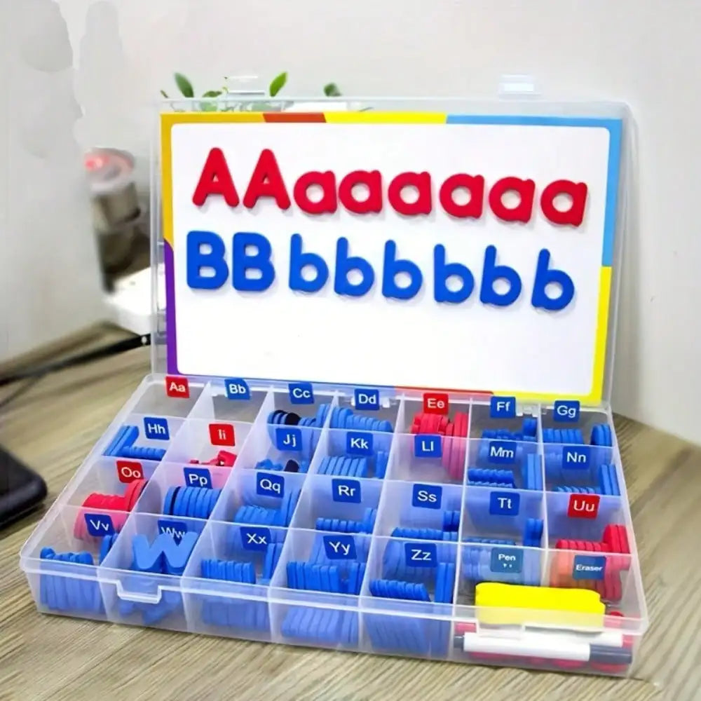 Magnetic letter spelling board set teaching tool, helpful for teaching and intellectual development, improving language skills