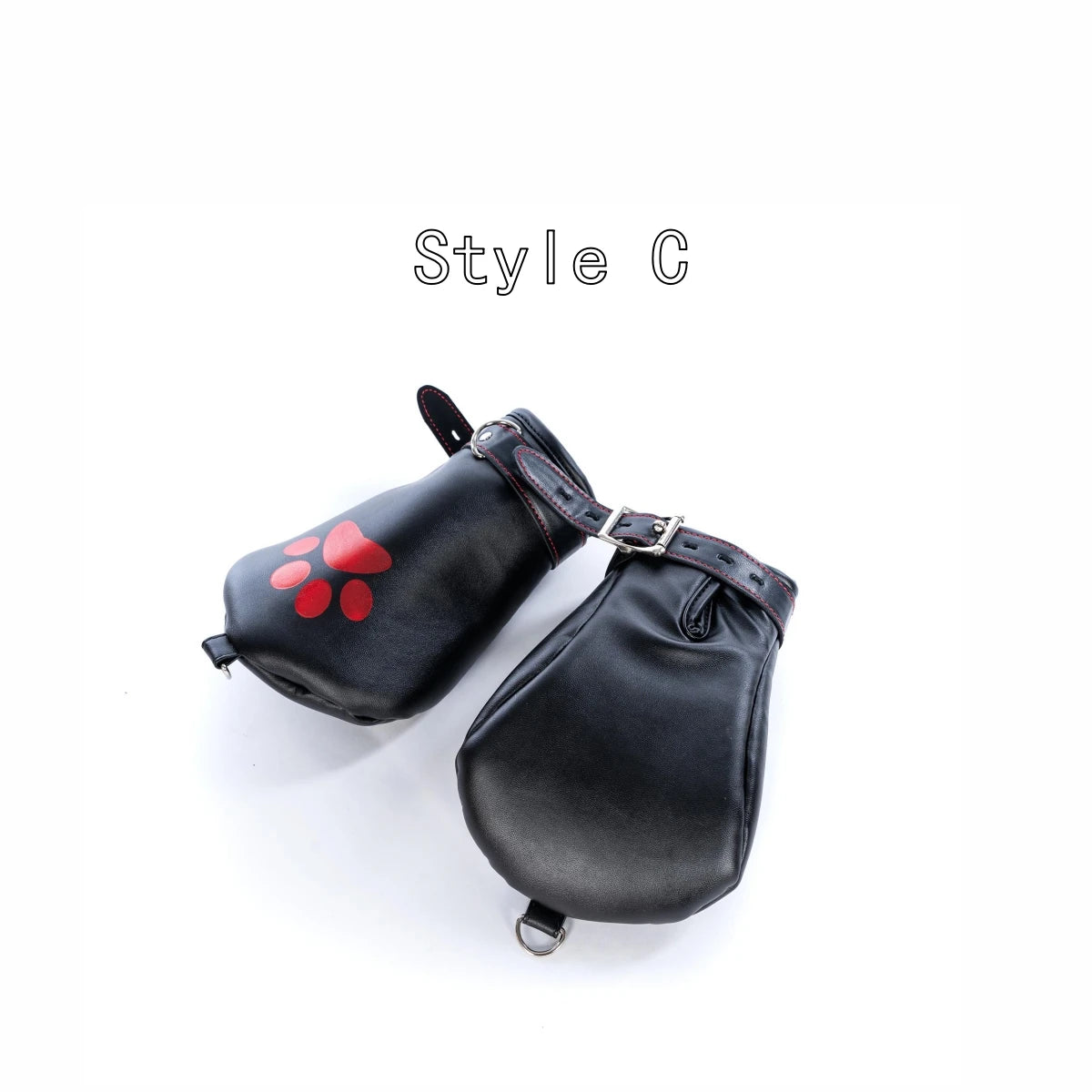 Couple Bdsm Slave Bondage Games Erotic Costume of Leather Fist Mitts Gloves with Paw Padded for Puppy Traction Flirt Accessories