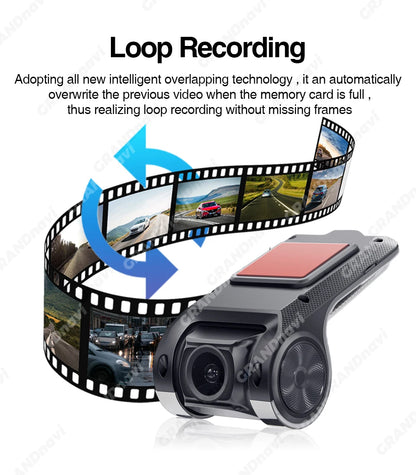 Car DVR Camera USB Full HD720P ADAS Dash Cam Video Recorder Night Vision For Universal Android Car Radio Navigation