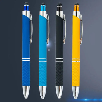 New 3in1 Multi-function Pen Capacitive Pen with LED Light 1.0mm Ballpoint Pen Stationery Screen Touch Gadgets Construction Tools