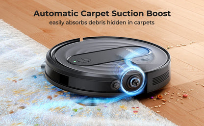 Airzeen R7 Robot Vacuum Mop 3-in-1 Cleaning 4000Pa Suction Smart App/Alexa Control Auto Self-Charging for Pet Hair & Floors