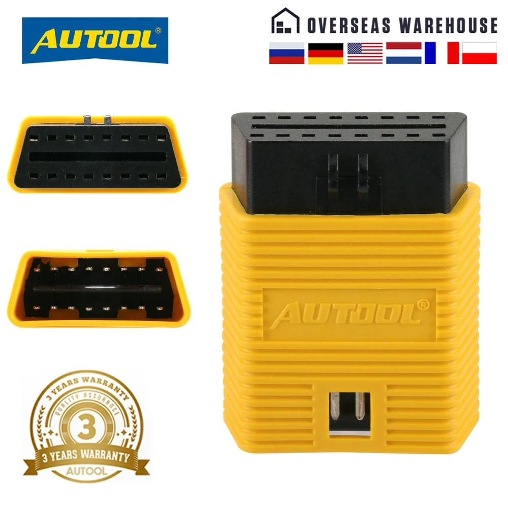 AUTOOL Car OBD2 Connector Extension Adapter Auto OBD 2 Extend OBD 16Pin Connect Parts For Univeral OBDII ELM327 Scanner Adapter