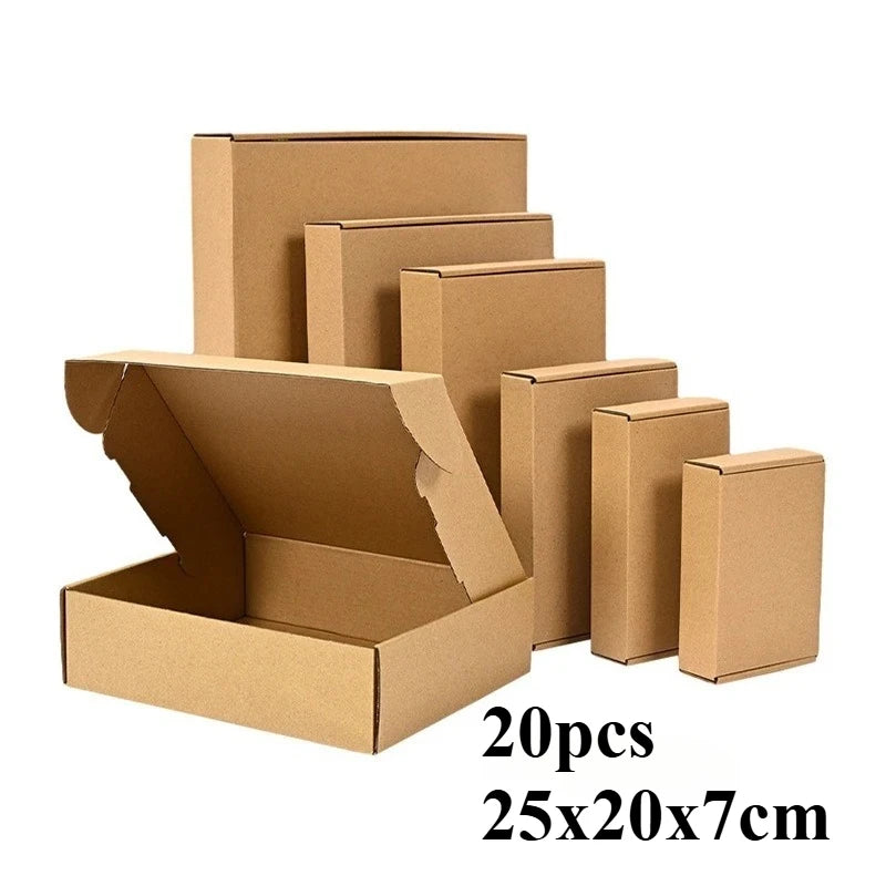 20/10PCS Corrugated Box Mailers,Brown Cardboard Shipping Box Corrugated Box Mailer Shipping Box Kraft Paper Packaging Box