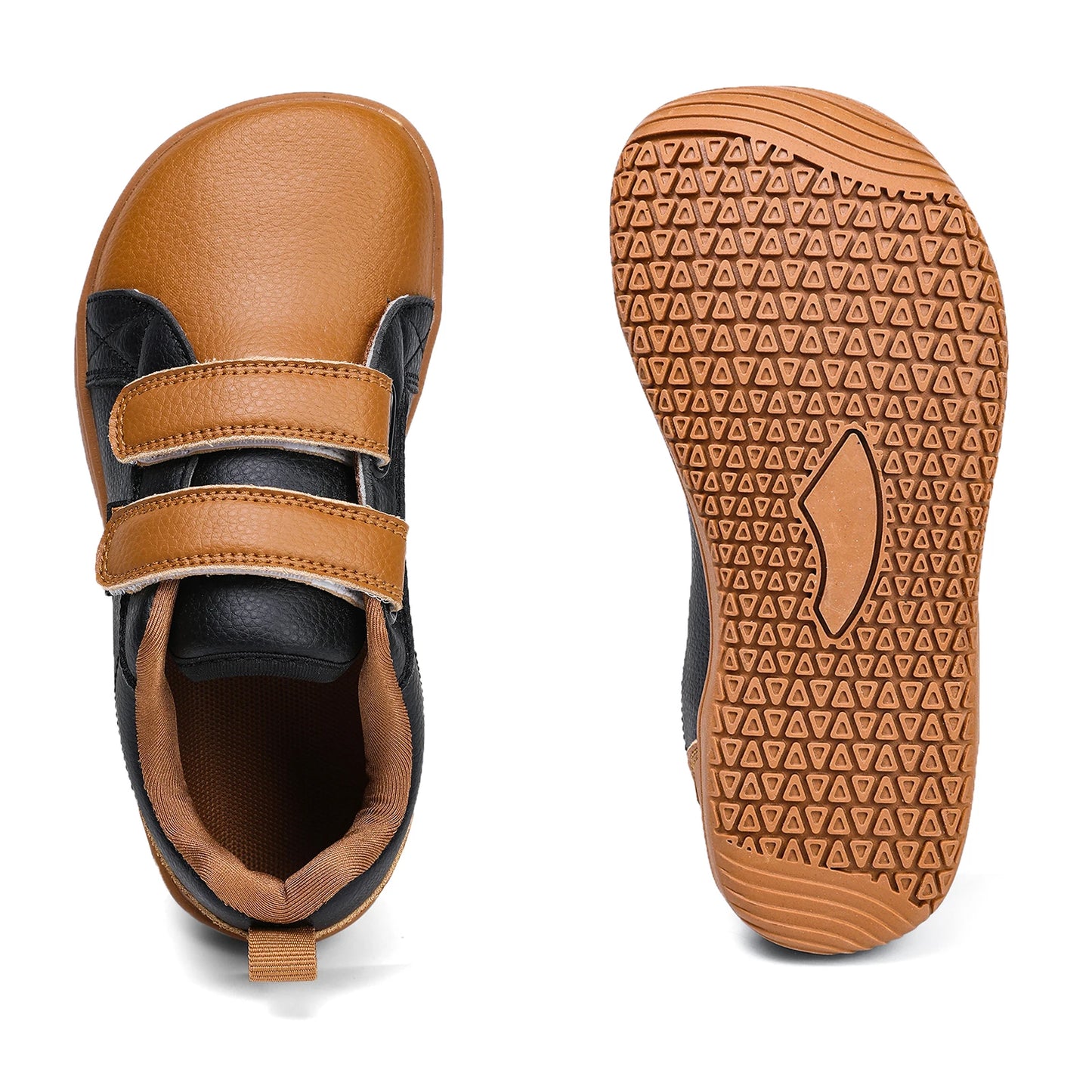 Boys Girls Barefoot Shoes Kids Wide Toe Minimalist Fashion Sneakers Lightweight Hook Loop Artificial Leather Walking Flats