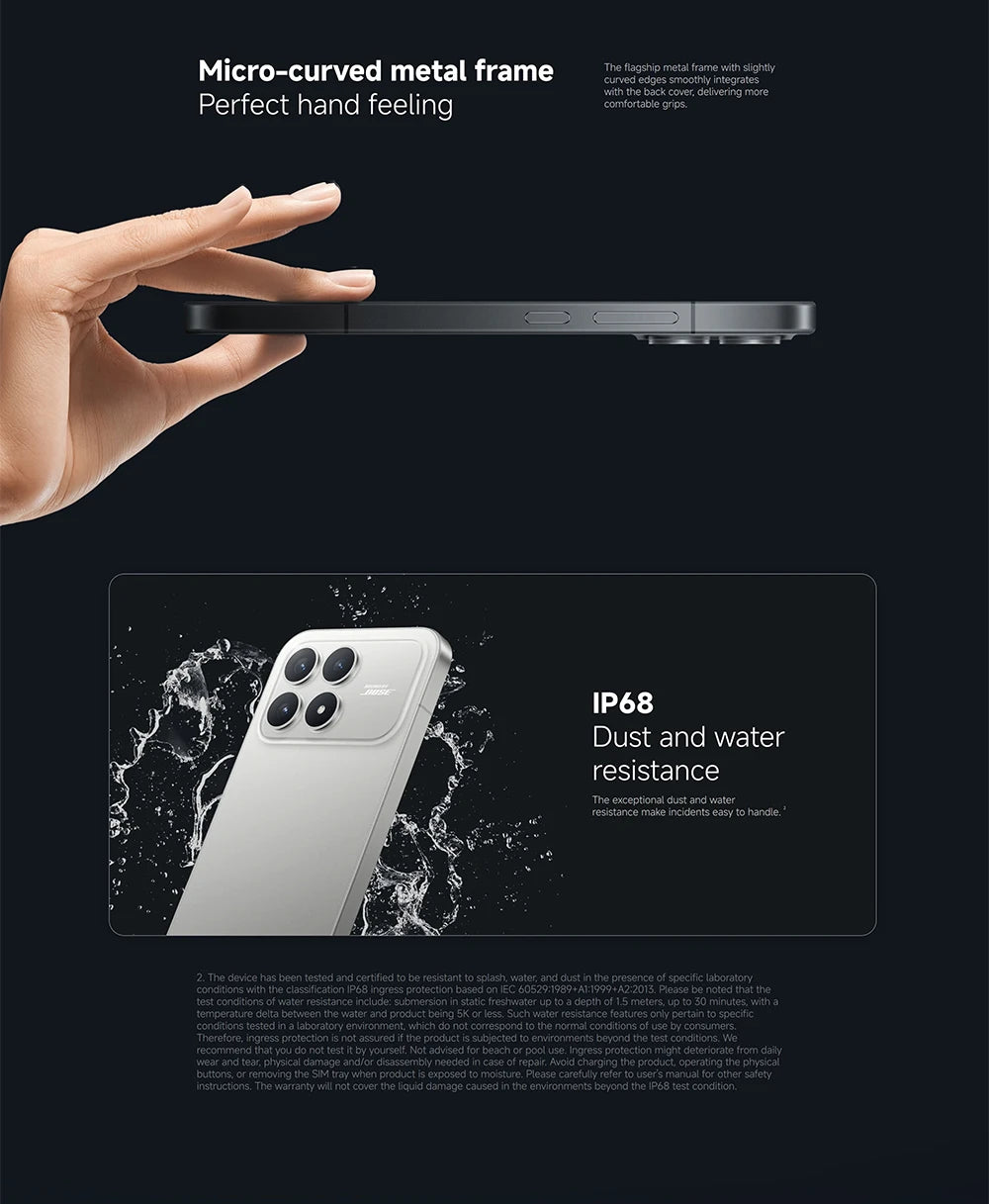 Global Version POCO F8 Pro Massive 6,210 mAh (typical) Battery 6.59" 120Hz POCO HyperRGB AMOLED Display 50MP Triple Camera with OIS