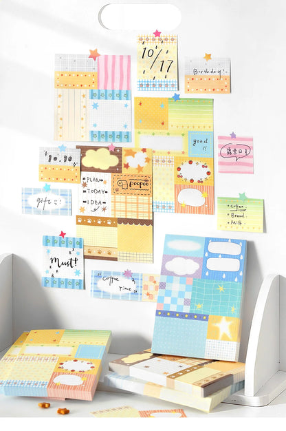 80sheets Starlight Fragment Series Kawaii Ins Message Notes DIY Scrapbooking Material Aesthetics Craft Paper