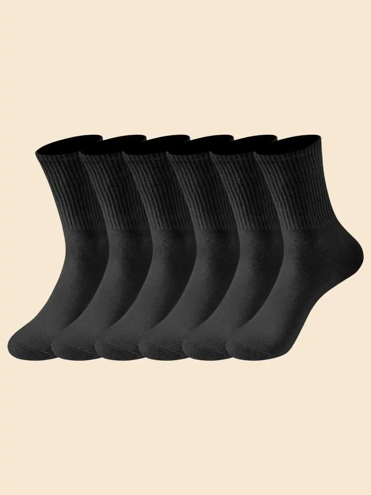 6/10 Pairs Men's Socks Spring Autumn Simple Casual Black White Striped Socks Breathable Mid Tube Sock High-quality Round Neck