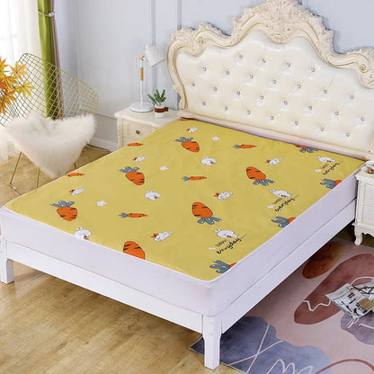 Crib Sheet Waterproof Baby Urine Changing Mat Cotton Reusable Infant Change Diaper Pad Cover Washable Newborn Bed Nappy Mattress