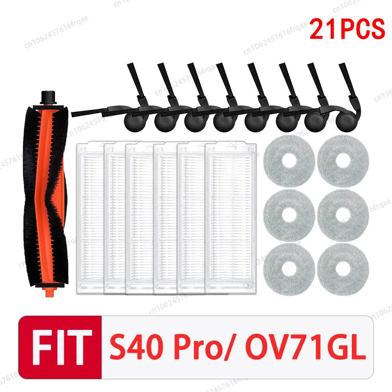 For Xiaomi S40 PRO / OV71GL Robot vacuum cleaner Accessories Main Side Brush Mop Cloth Filter Dust Bag Replacement Spare Parts